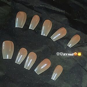 Glossy Nude Press-On Nails